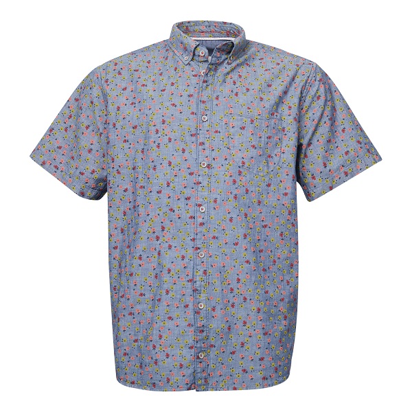 Bloemenprint Overhemd met Korte Mouwen North 56°4 6XL