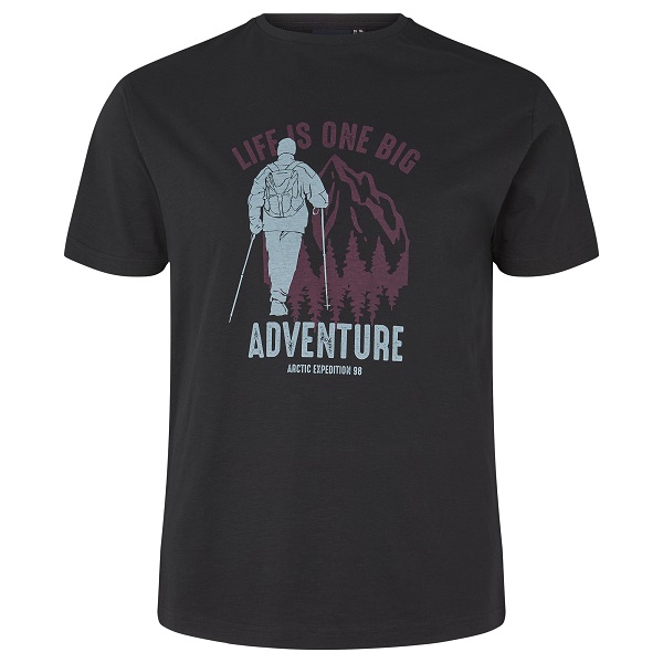 Zwart Adventure T-Shirt O-neck | North 56°4