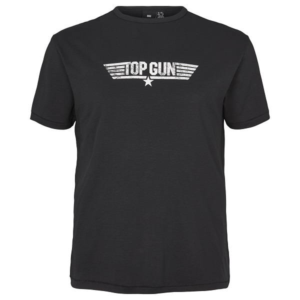 Zwart Top Gun T-shirt O-neck 2XL | Replika Jeans
