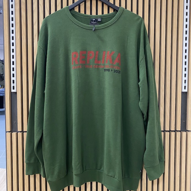 Groene Logo Sweater Ronde Hals 6XL | Replika