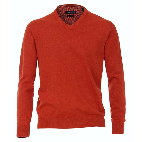 Oranje Pullover V-Neck | Casamoda