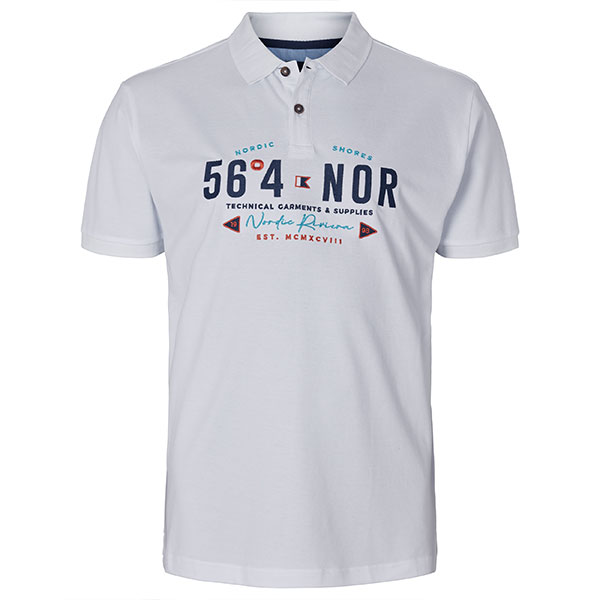 Witte Logo Polo met borduring 6XL | North 56°4