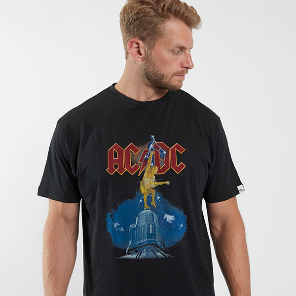 Zwart Band T-shirt AC/DC Ronde Hals 4XL | North 56Denim