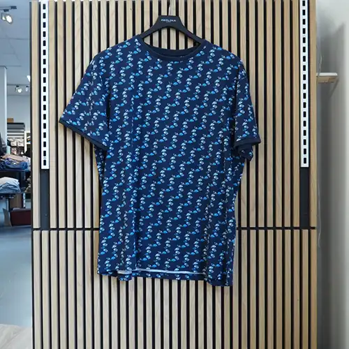 Blauw T-shirt Shell Print 6XL | North 56°4