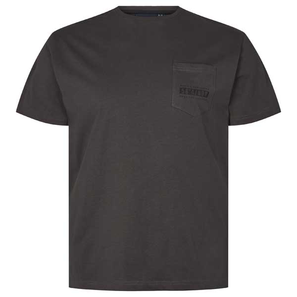 Zwart Olijf T-Shirt Met Borstzak Ronde Hals | North 56°4
