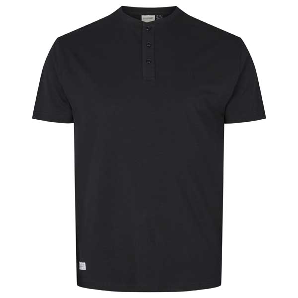 Zwart T-Shirt Met Knopen Ronde Hals | North 56Denim