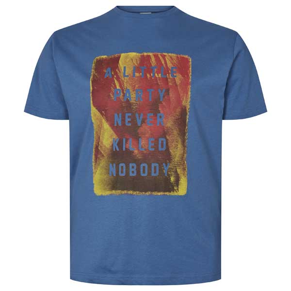 Blauw T-Shirt Met Print Ronde Hals 5XL | North 56Denim