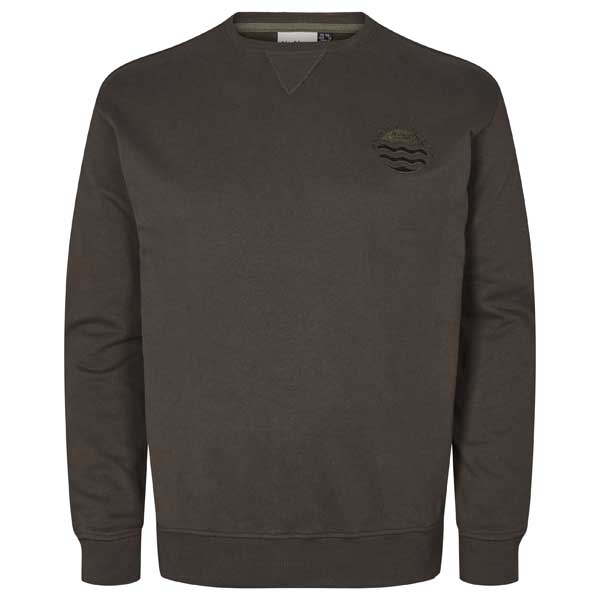 Groene Sweater met Crewneck 100% Organic Cotton | North 56°4