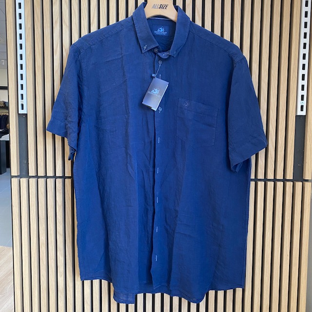 Blauw Overhemd Korte Mouw 3XL | Eden Valley