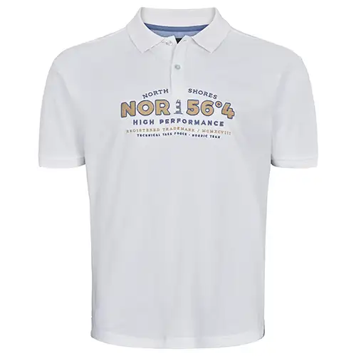 Witte Polo Pique met Logo | North 56°4
