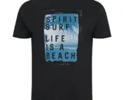 Zwart Surf t-shirt