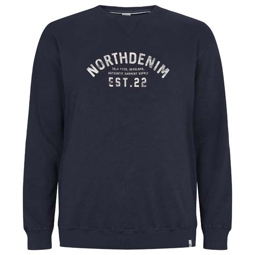 Blauwe Sweater met Logo Print | North 56°4