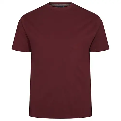 Basic T-shirt met Ronde Hals Bordeaux Rood | North 56°4