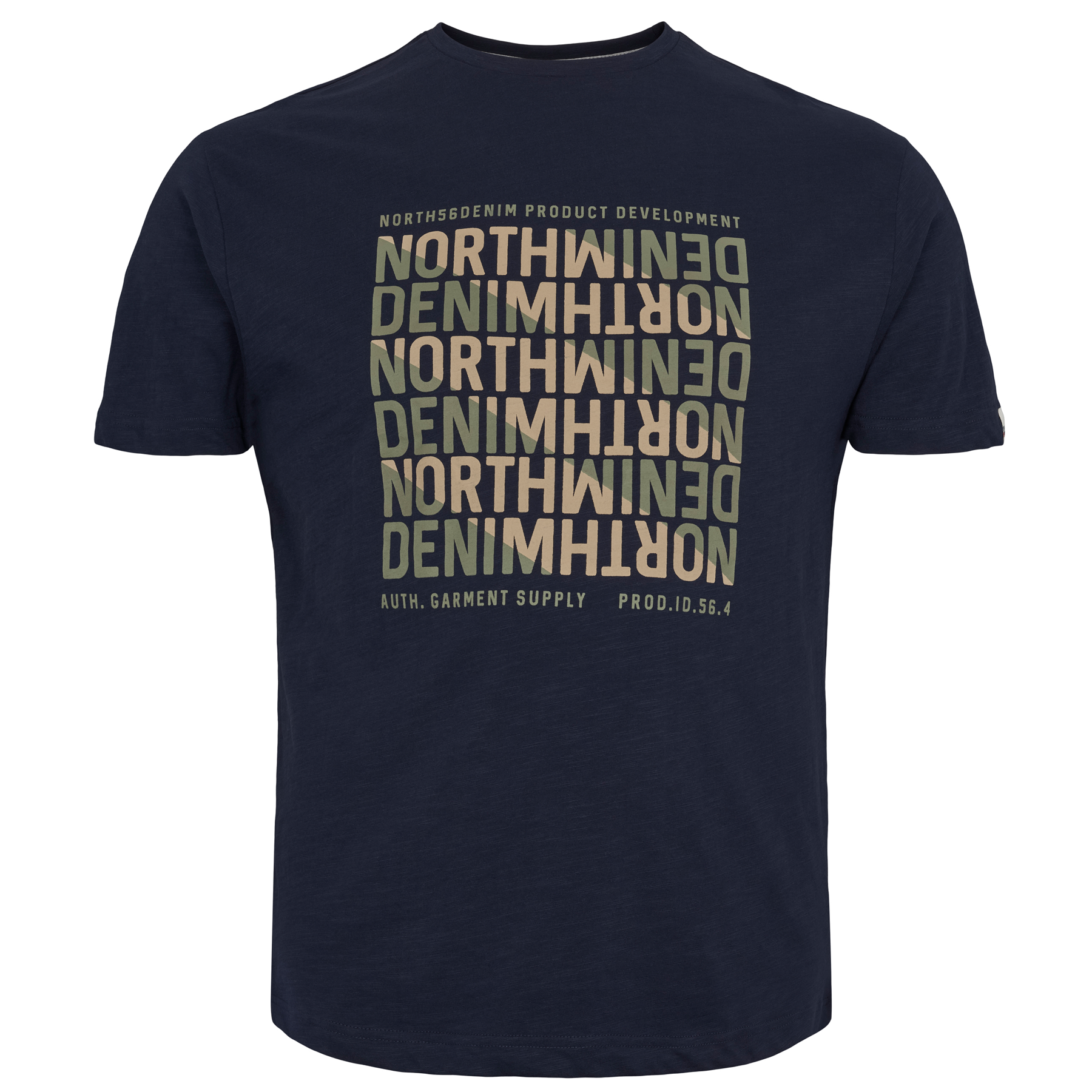 T-shirt met Logo Print Blauw | North 56Denim