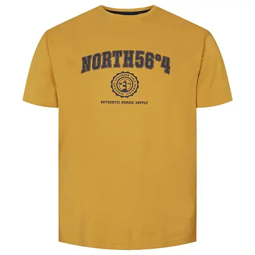 #T-shirt met logo print Geel | North 56°4