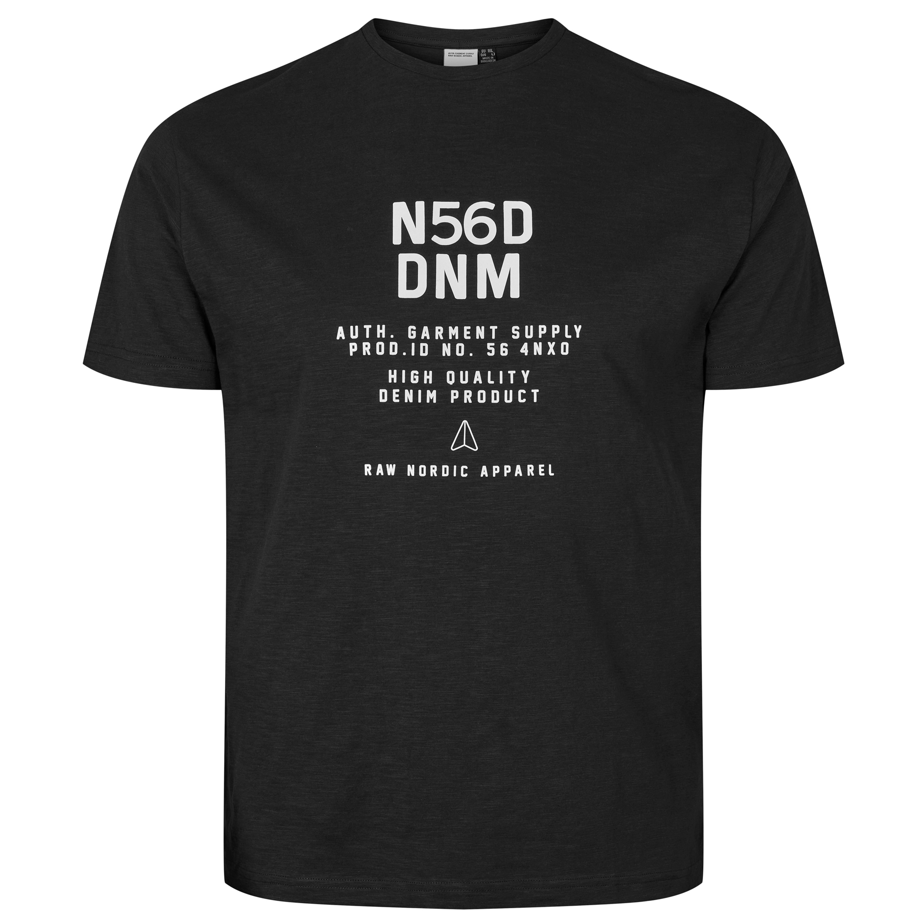 T-shirt met Logo Print Zwart | North 56Denim