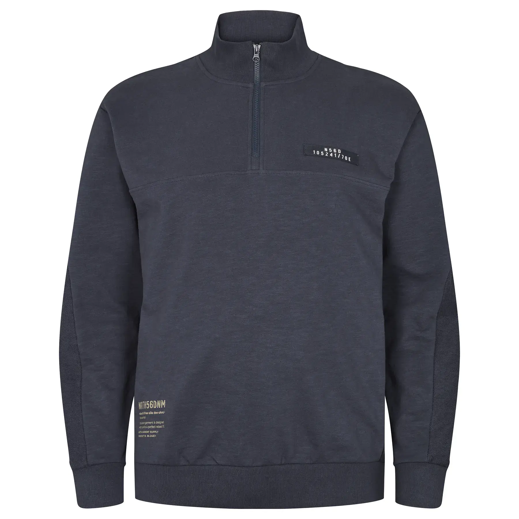 Sweater met Half Zip Blauw | North 56Denim