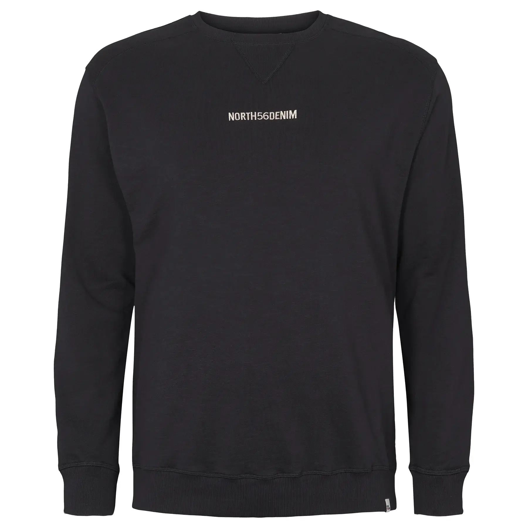 Sweater met Subtiele Logo Borduring Zwart | North 56Denim