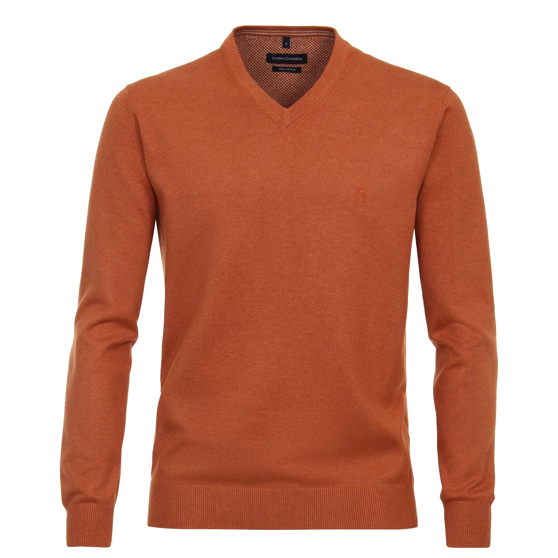 Pullover met v-hals 004430 Oranje | Casamoda